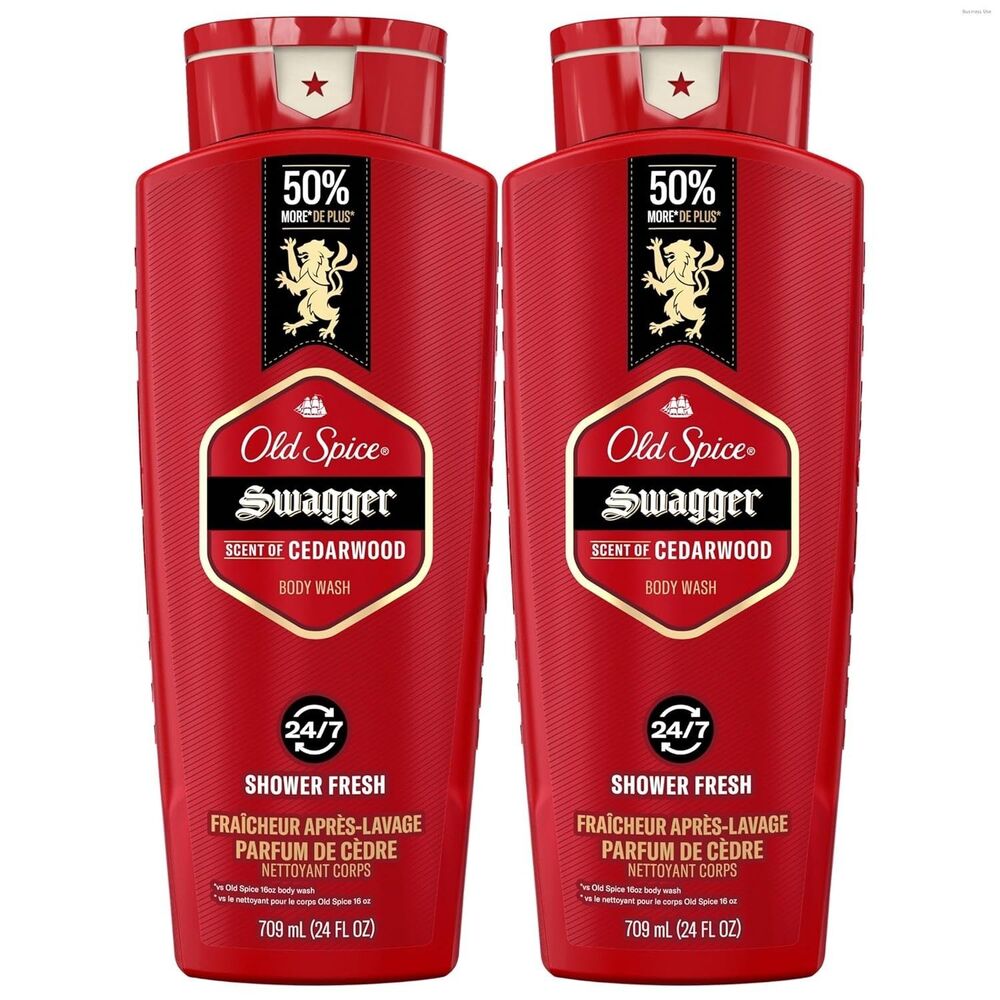 Old Spice Men's 2 Pack Refreshing Swagger Body Wash 24oz Red Cedarwood 24/7